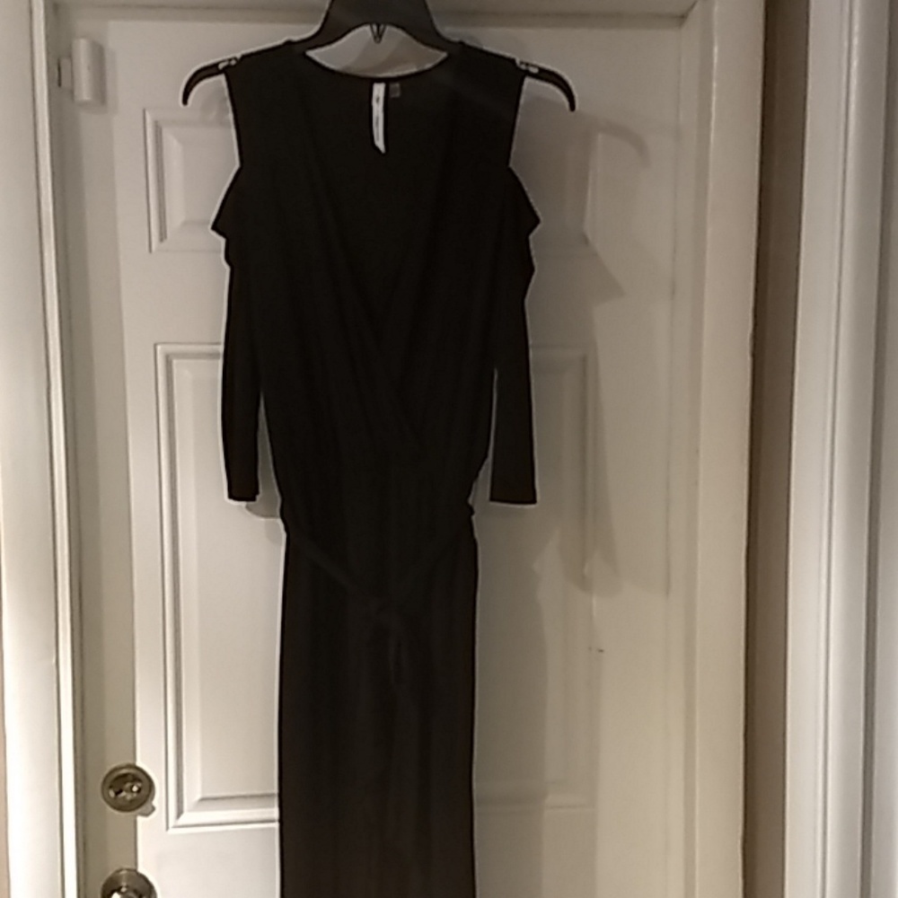 NY Collection Size Large Cold Shoulder Jumpsuit